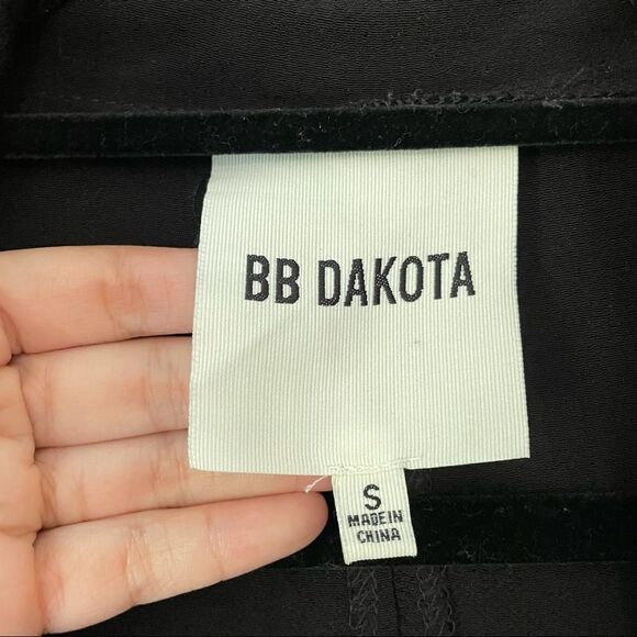 BB DAKOTA BLACK FULL‎ ZIP BLAZER/OVERSIZED TOP SZ S - Picture 3 of 10